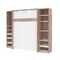 Bestar Cielo 99W Full Murphy Bed with 2 Narrow Shelving Units (98W), Rustic Brown & White 80896-000009 - alternate 1